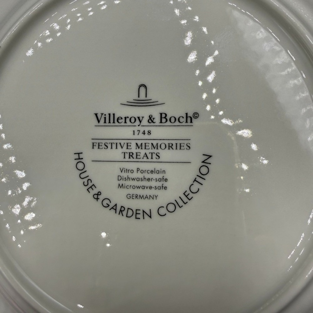 Villeroy & Boch Festive‎ Memories Cake Scenes Salad Dessert Plates set of 4 EUC - Picture 6 of 7